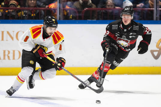 Malmö Redhawks Petter Vesterheim mot Brynäs Bobby Trivigno