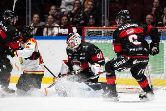 Malmö Redhawks målvakt Oskar Blomgren