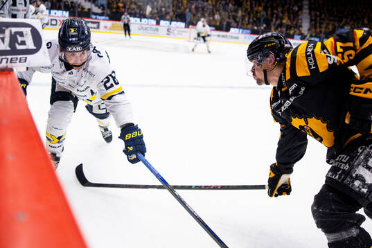 HV71s Justin Glenn Kloos och Skellefteås Emil Djuse