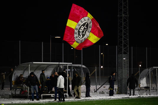 Under en träning med Landskrona