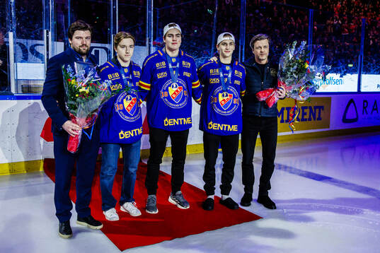 Djurgårdens Viggo Björck, Anton Frondell och Victor