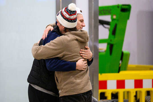 Jack Berglund of Sweden and his father Christian Berglund