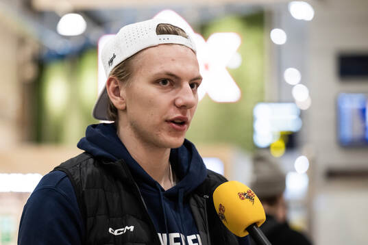 Jack Berglund of Sweden is interviewed as he arrives at