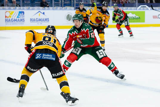 Luleås Brian O'Neill och Frölundas Max Friberg