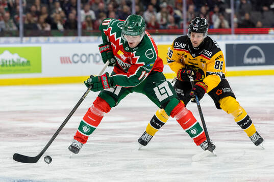 Frölundas Max Lindholm och Luleås Mathias Bromé
