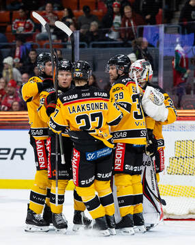 Luleås spelare jublar