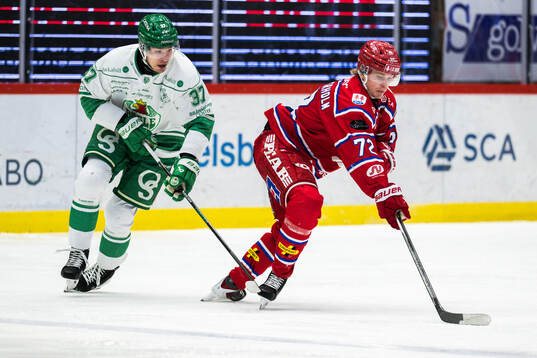 Rögles Albin Sundsvik och Timrås Erik Walli Walterholm