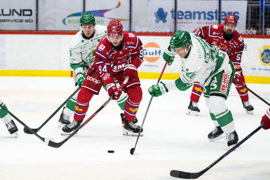 Timrås Sebastian Hartmann och Rögles Anton Bengtsson