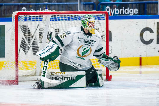 Färjestads målvakt Melker Thelin