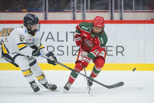 HV71s Teghan Inglis och Modos Lovisa Engström