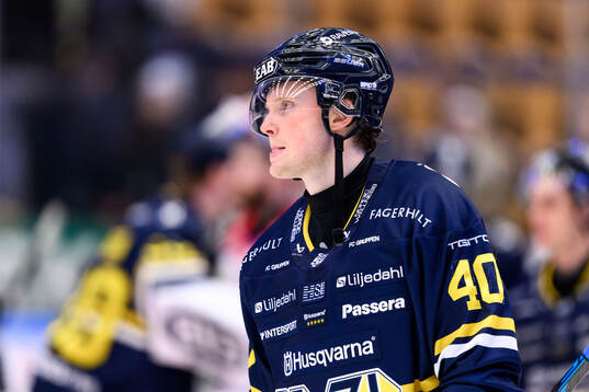 HV71s Oskar Stål-Lyrenäs deppar