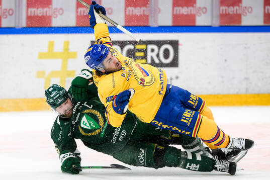 Färjestads Linus Johansson och Djurgårdens Joseph Laleggia