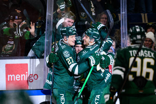 Färjestads Gabriel Carlsson , Joakim Nygård och Filip
