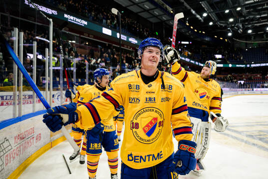 Djurgårdens Gustav Lindström jublar