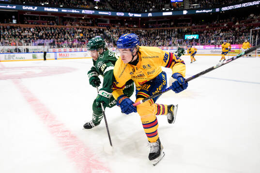 Färjestads Marian Studenic och Djurgårdens Anton Frondell