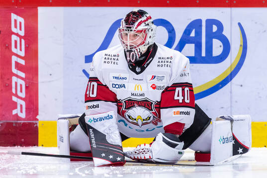 Malmö Redhawks målvakt Oskar Blomgren