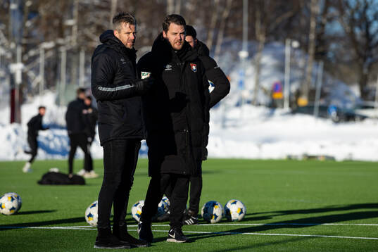 Örgrytes sportchef Pontus Farnerud och tränare Andreas
