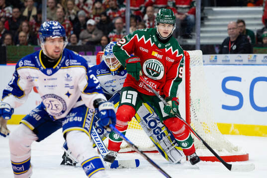 Leksands målvakt Marcus Gidlöf och Frölundas Filip