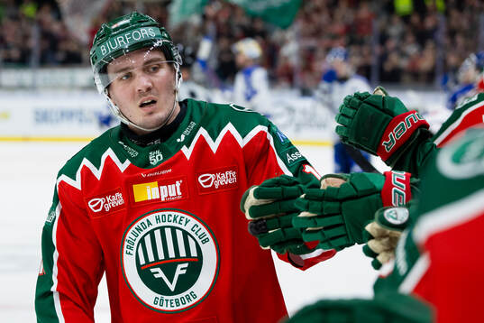 Frölundas Max Lindholm jublar