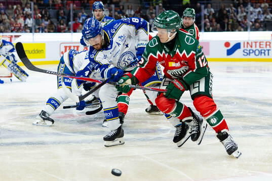 Leksands Matt Caito och Frölundas Max Friberg