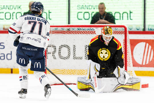 Brynäs målvakt Damian Clara med avgörande