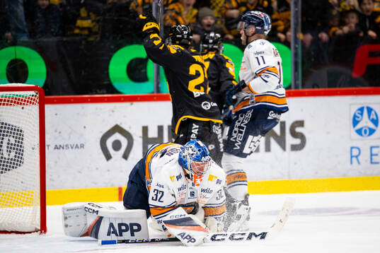 Växjös målvakt Ludvig Persson deppar