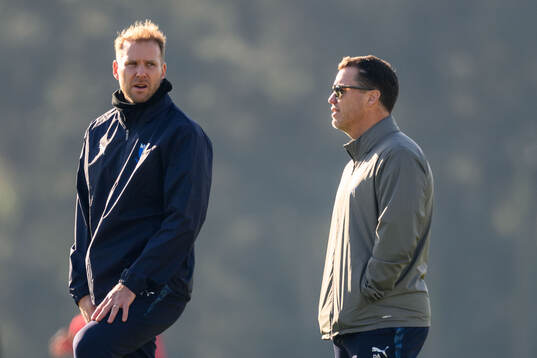 Top Talent Manager Ola Toivonen och fotbollschef Daniel