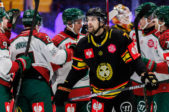 Axel Jonsson-Fjällby of Brynäs looks dejected