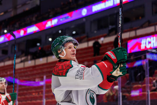 Max Friberg celebrates