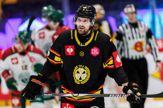 Axel Jonsson-Fjällby of Brynäs looks dejected