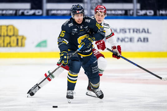 Södertäljes Filip Engarås och Moras Romeo Edvardsen