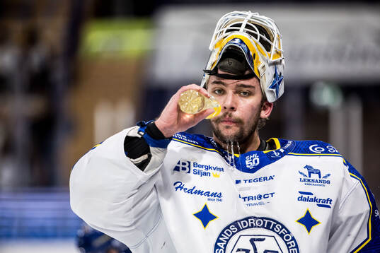Leksands målvakt Marcus Gidlöf