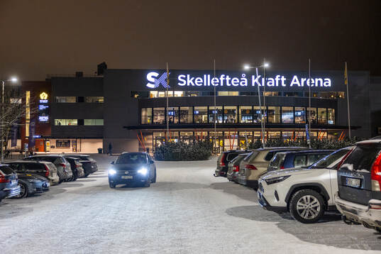 Exteriör vy av Skellefteå Kraft arena