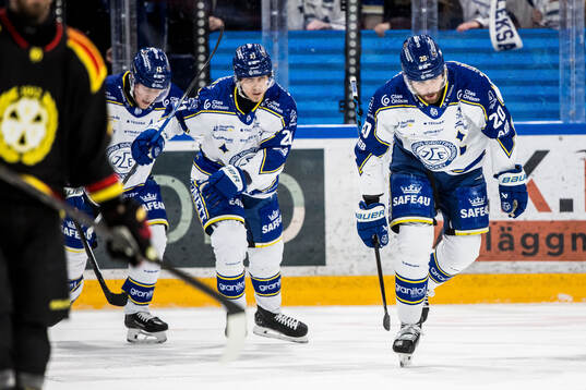Leksands Nolan Stevens jublar