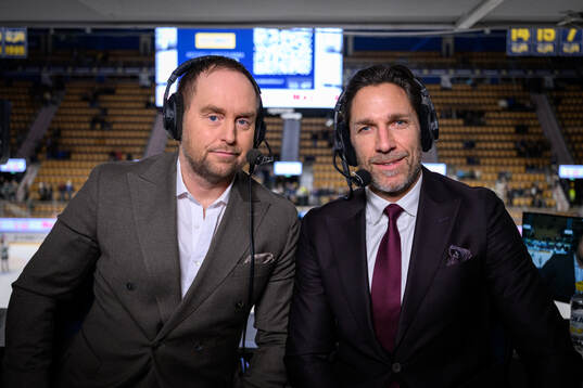Kommentatorer Johan Edlund och Joel Lundqvist, TV4