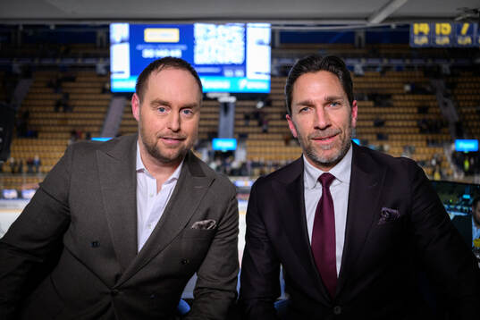 Kommentatorer Johan Edlund och Joel Lundqvist, TV4