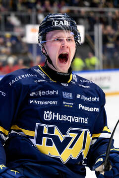 HV71s Hugo Pettersson jublar