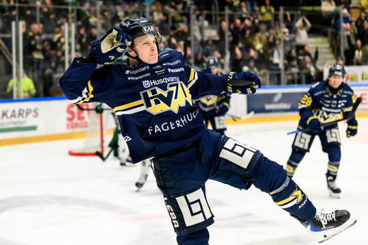 HV71s Hugo Pettersson jublar