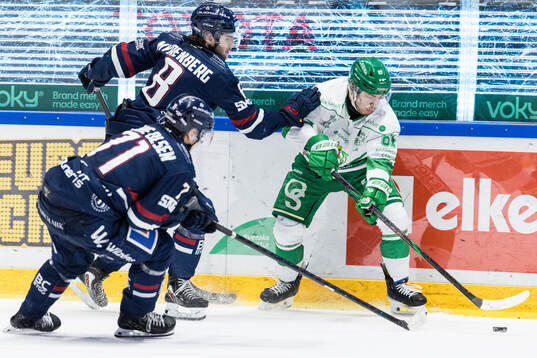 Linköpings Jonathan Myrenberg och Rögles Leon Bristedt