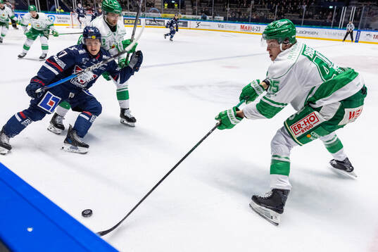 Linköpings Felix Öhrqvist och Rögles Gregor Biber