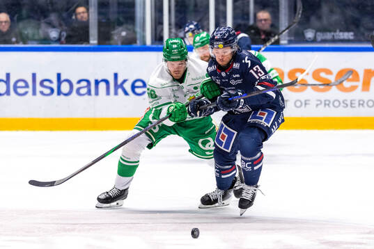 Rögles Filip Johansson och Linköpings Jakub Vrana