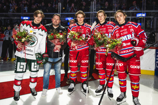 Frölundas Ivar Stenberg och Timrås Eddie Genborg Linus