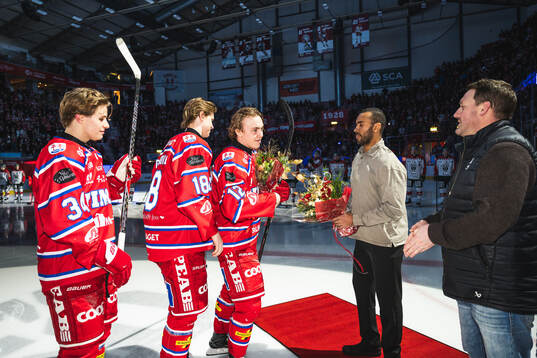 Timrås Eddie Genborg Linus Eriksson och Alfons Freij hyllas
