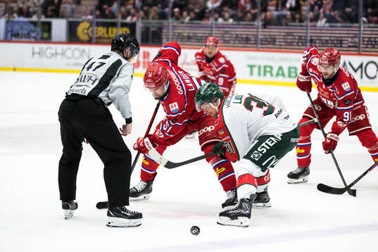 Timrås Anton Lander och Frölundas Nicklas Lasu