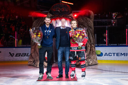 Tomas Blomkvist, materialare och Luleås Casper Juustovaara