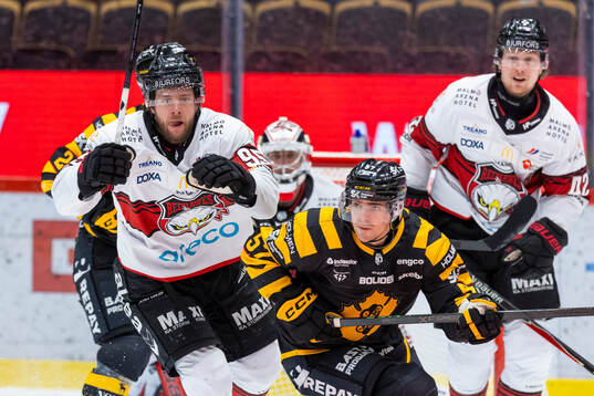 Malmö Redhawks Carl Persson och Skellefteås Emil Djuse