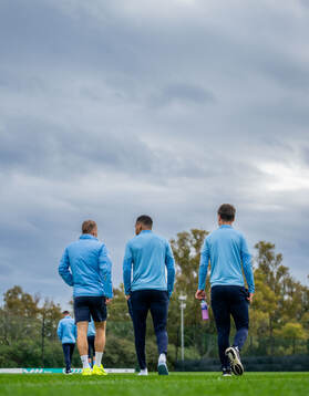 Oscar Lewicki, Martin Olsson and Kenan Busuladzic of Malmö