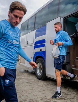 Johan Karlsson and Pontus Jansson of Malmö FF arrives