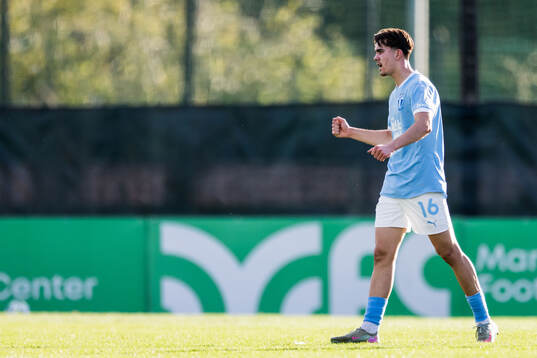 Vicente Ponnert Hidalgo of Malmö FF celebrates