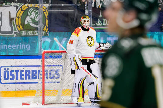 Brynäs målvakt Damian Clara deppar